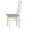 Earlham White Painted & Oak Cross Back Chair Wooden Seat