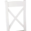 Earlham White Painted & Oak Cross Back Chair Wooden Seat