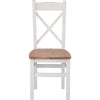 Earlham White Painted & Oak Cross Back Chair Wooden Seat