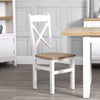 Earlham White Painted & Oak Cross Back Chair Wooden Seat