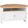 Earlham White Painted & Oak Corner TV Unit