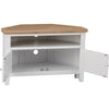Earlham White Painted & Oak Corner TV Unit