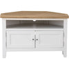 Earlham White Painted & Oak Corner TV Unit