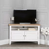 Earlham White Painted & Oak Corner TV Unit