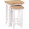 Earlham White Painted & Oak Nest of 2 Tables