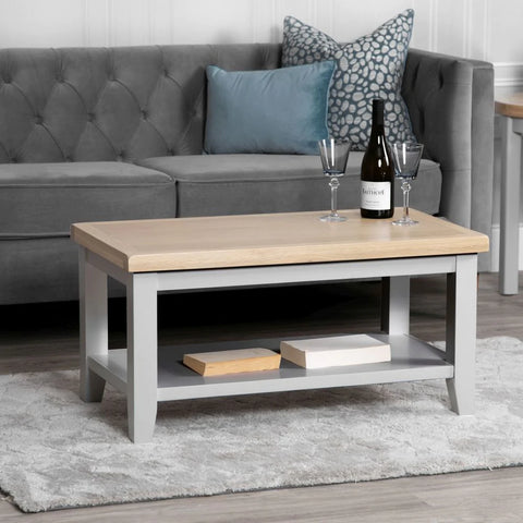 Earlham Grey Painted & Oak Small Coffee Table