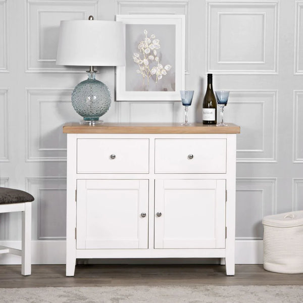 White painted sideboard with oak top deals