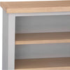 Earlham Grey Painted & Oak Small Wide Bookcase