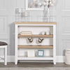 Earlham White Painted & Oak Small Wide Bookcase