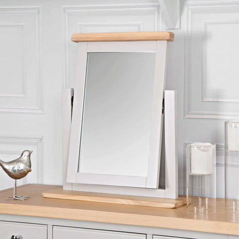 Earlham Grey Painted & Oak Grey Trinket Mirror