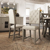 Suffolk Grey Oak Dining Chair - Buttoned Back