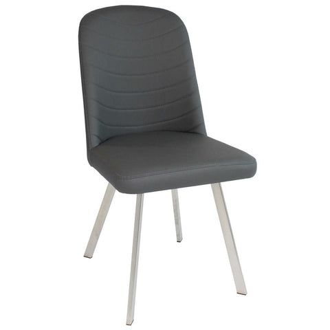 Flux Dining Chair - Grey PU