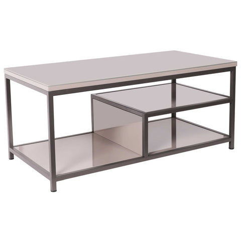 Flux Coffee Table with shelf - Cappuccino