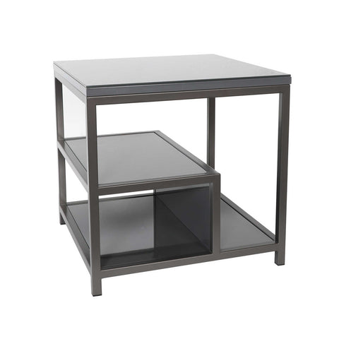 Flux Lamp Table with shelf - Grey