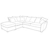 Fantasia Sofa - 1 Corner 2 With Stool (Pillow Back)