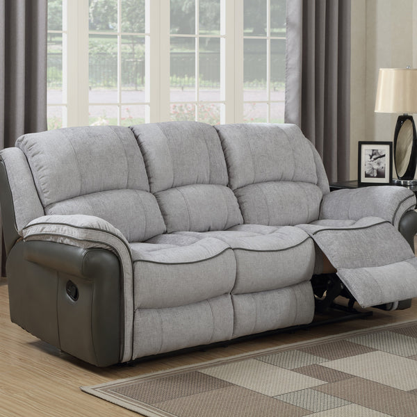 Farnham Fusion Sofa - 3 Seater + X2 Armchairs - Manual Recliner - Grey