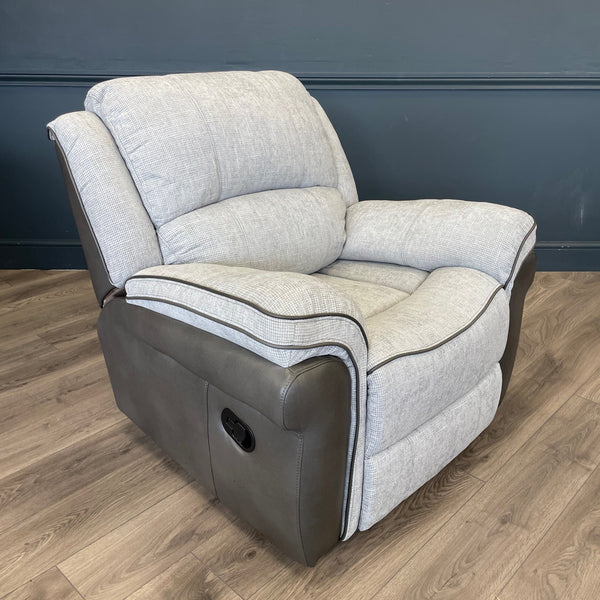 Farnham Fusion Sofa - Arm Chair - Manual Recliner - Grey