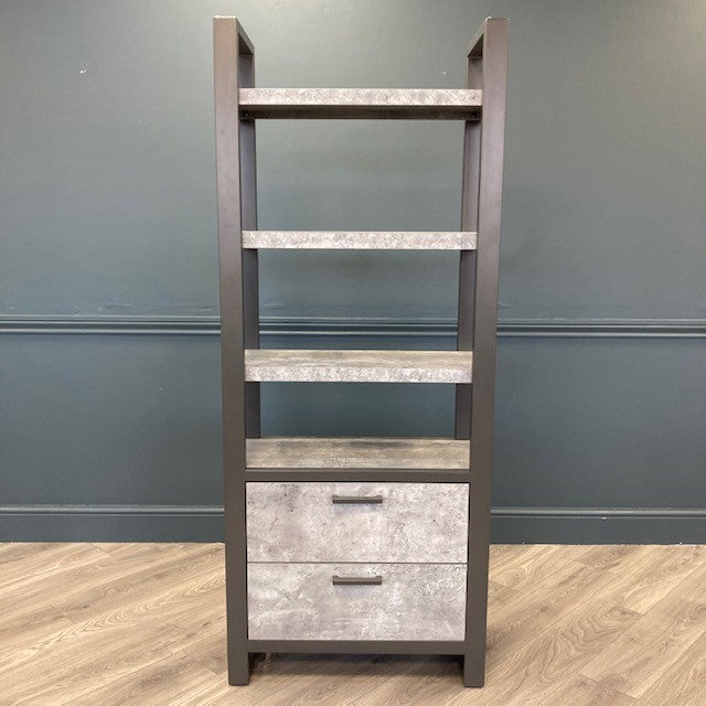 Fusion Stone Bookcase With Drawers