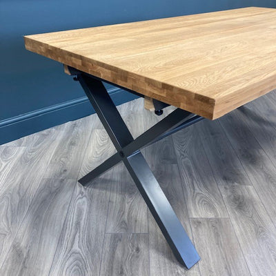 Fusion Oak Large Dining Table PLUS X6 Austin Dining Chairs