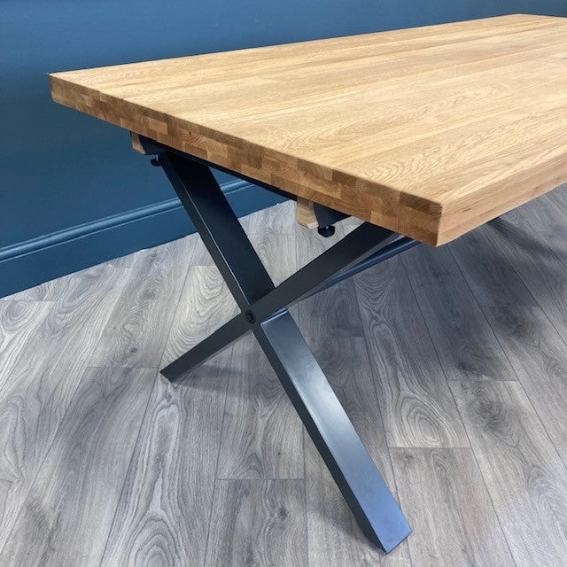 Fusion Oak Large Dining Table PLUS X6 Austin Dining Chairs