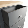 Modena Grey Painted Chest of Drawers - 5 Drawer Narrow