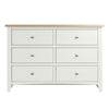 Modena Oak & White  Chest of Drawers - 6 Drawer