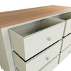 Modena Oak & White  Chest of Drawers - 6 Drawer