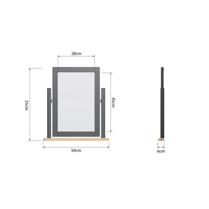 Modena Grey Painted - Dressing Table MIRROR Only