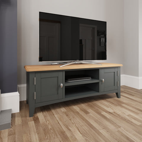 Modena Grey Painted TV Unit - Large