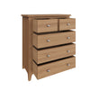 Modena Oak Chest of Drawers - 2 Over 3