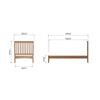 Modena Oak 4ft6 Double Bed Frame