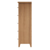 Modena Oak Chest of Drawers - 5 Drawer Narrow