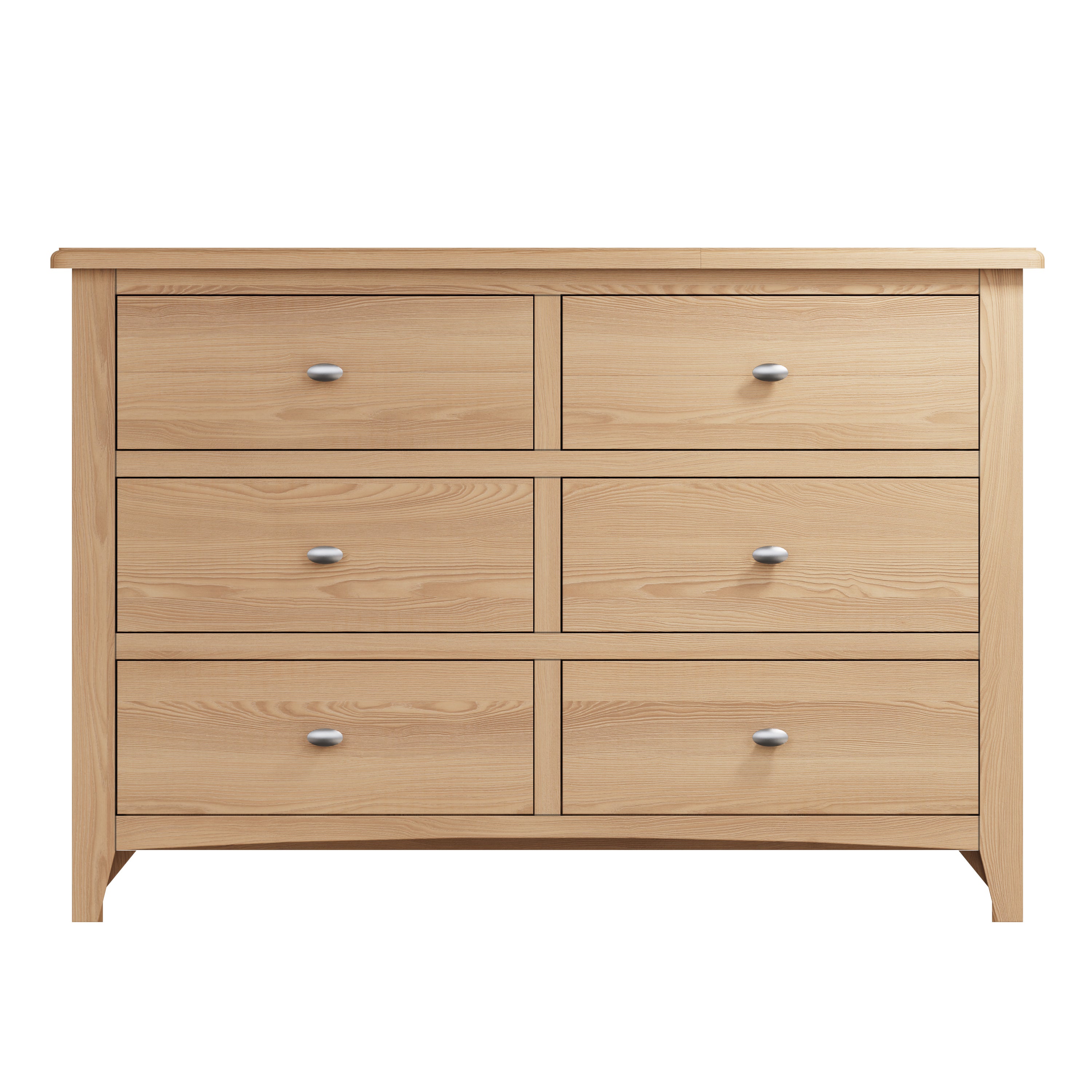 Modena Oak Chest of Drawers - 6 Drawer