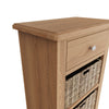 Modena Oak Side Table - 1 Drawer 2 Baskets
