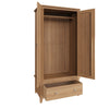 Modena Oak Wardrobe - 2 Door with Drawer