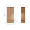 Modena Oak Wardrobe - 2 Door with Drawer