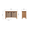 Modena Oak Hall Bench