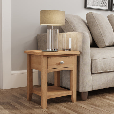 Modena Oak Lamp Table