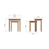 Modena Oak Nest of Tables - 2 Tables