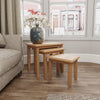 Modena Oak Nest of Tables - 3 Tables
