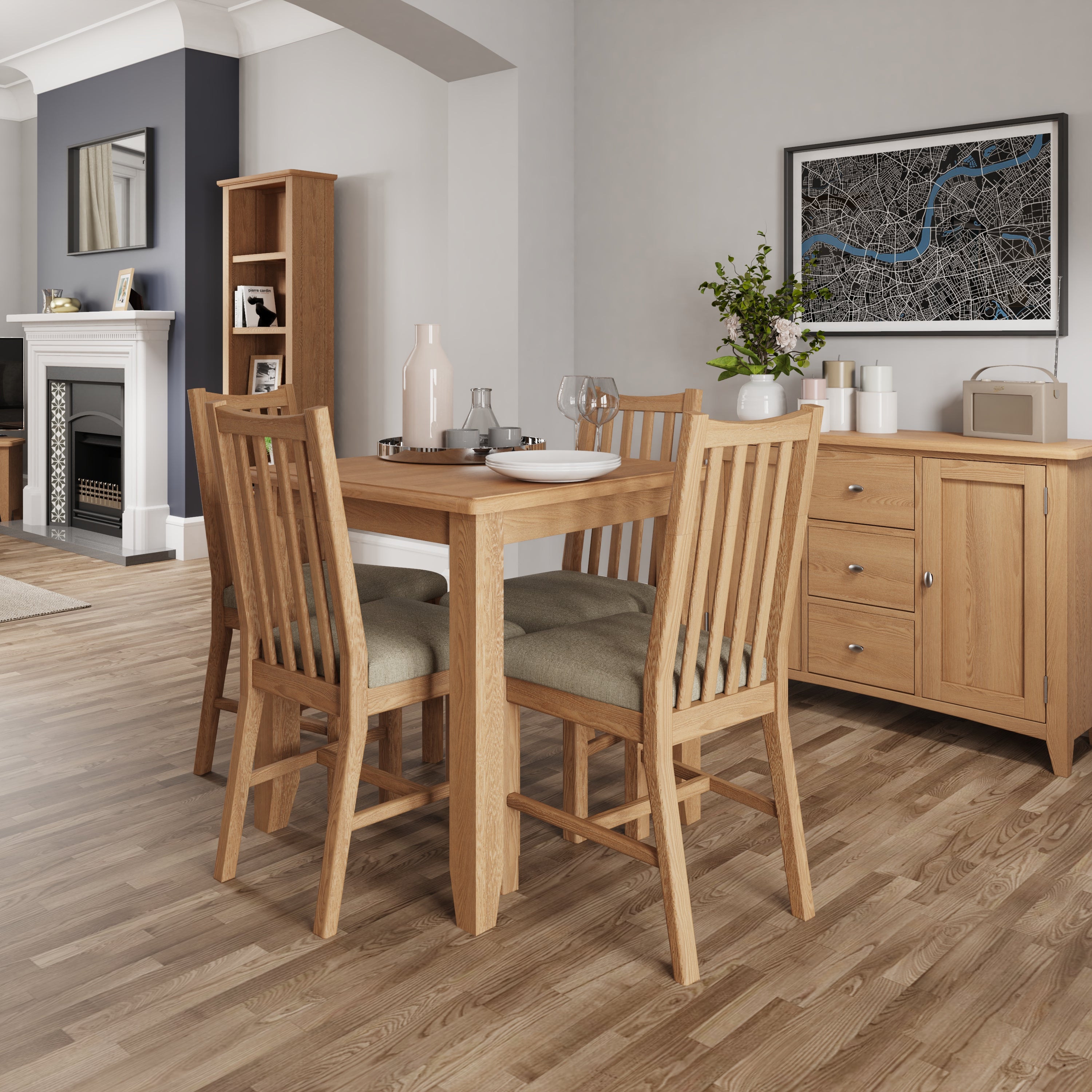 Modena Oak Dining Table - Fixed