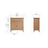 Modena Oak Sideboard - 2 Door 1 Drawer
