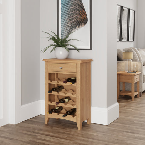 Modena Oak Wine Cabinet