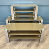 Mocha Gloss & Glass - Small TV Unit (90cm)