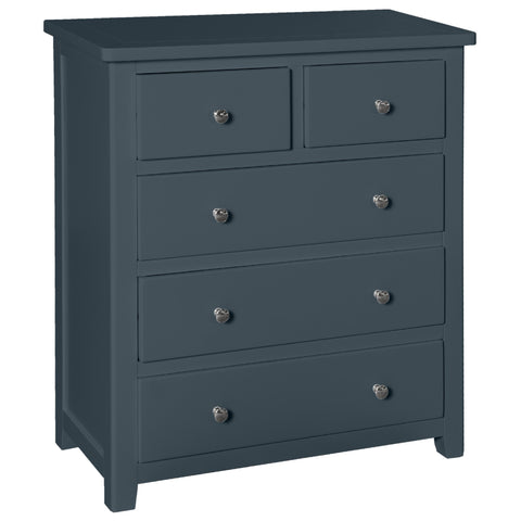Henley Blue Painted Chest of Drawers - 2 Over 3