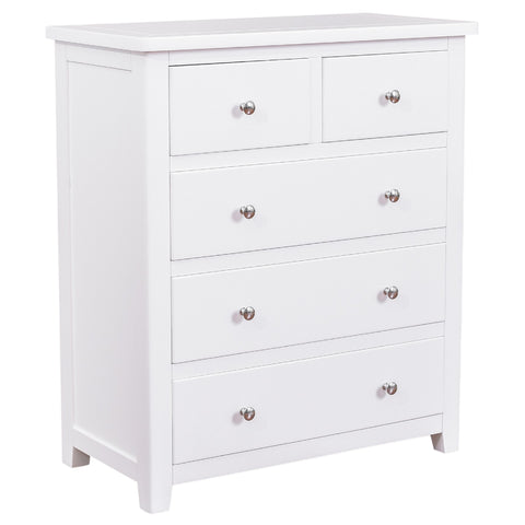 Henley White Painted Chest of Drawers - 2 Over 3