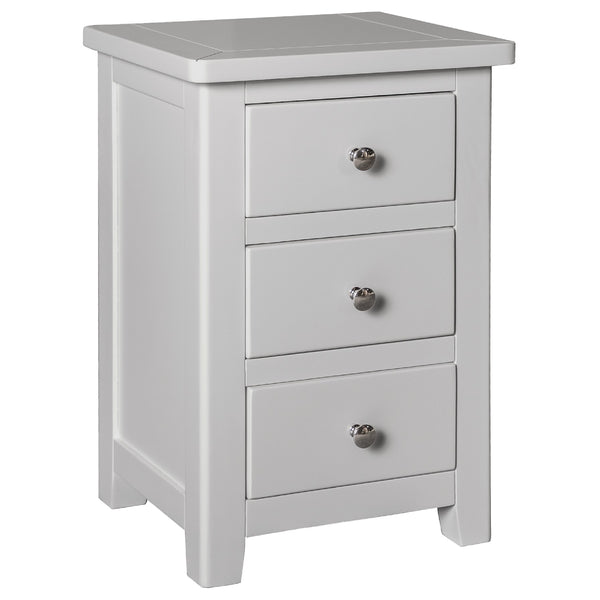 Henley Grey Painted Bedside Cabinet - 3 Drawer