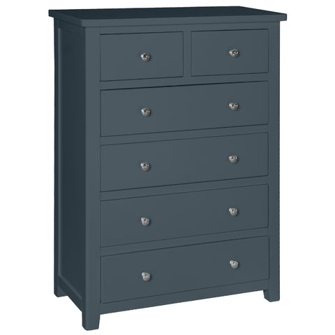 Henley Blue Painted Chest of Drawers - 2 Over 4