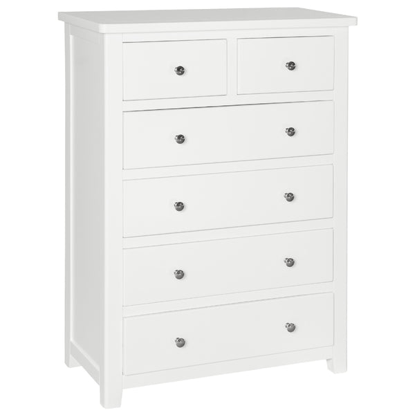 Henley White Painted Chest of Drawers - 2 Over 4