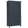 Henley Blue Painted Wardrobe - 2 Door with 2 Drawers